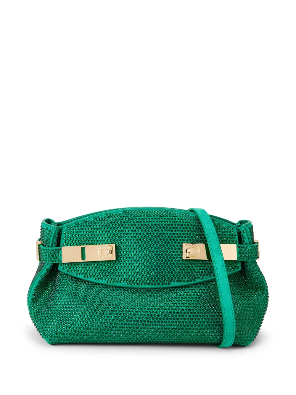 Клатч с кристаллами Ferragamo, зеленый
Клатч с кристаллами Ferragamo, зеленый