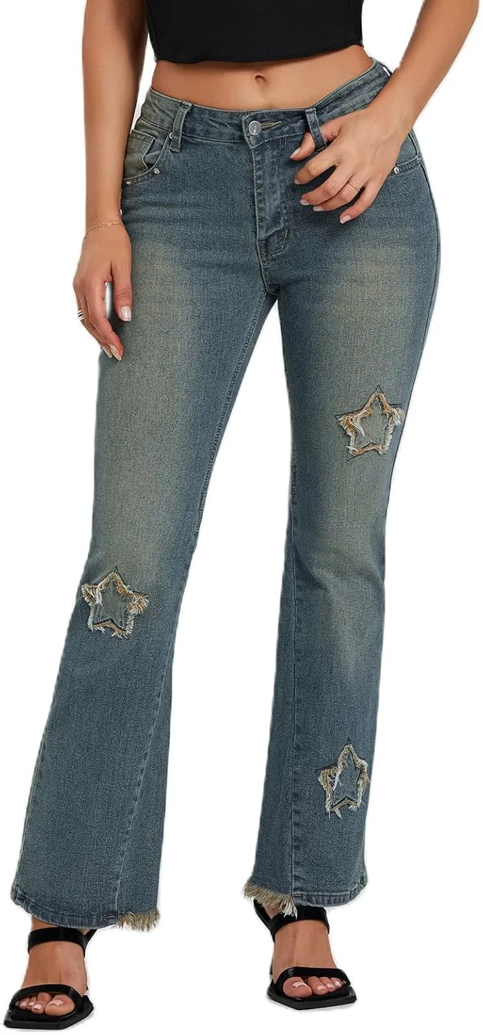 Женские джинсы bootcut с эффектом потертости TAOZIBOB
Женские джинсы bootcut с эффектом потертости TAOZIBOB