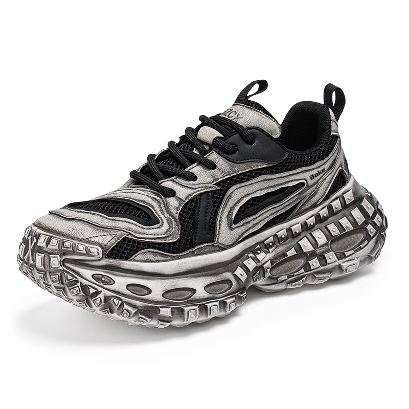 BAKE Амортизирующие кроссовки с противоскользящими и износостойкими свойствами мужские низкие массивные черные, цвет Black
BAKE Амортизирующие кроссовки с противоскользящими и износостойкими свойствами мужские низкие массивные черные, цвет Black