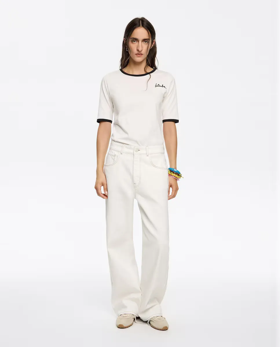 Женские джинсы прямого кроя с высокой талией и карманами Bimba y Lola, белый
Женские джинсы прямого кроя с высокой талией и карманами Bimba y Lola, белый