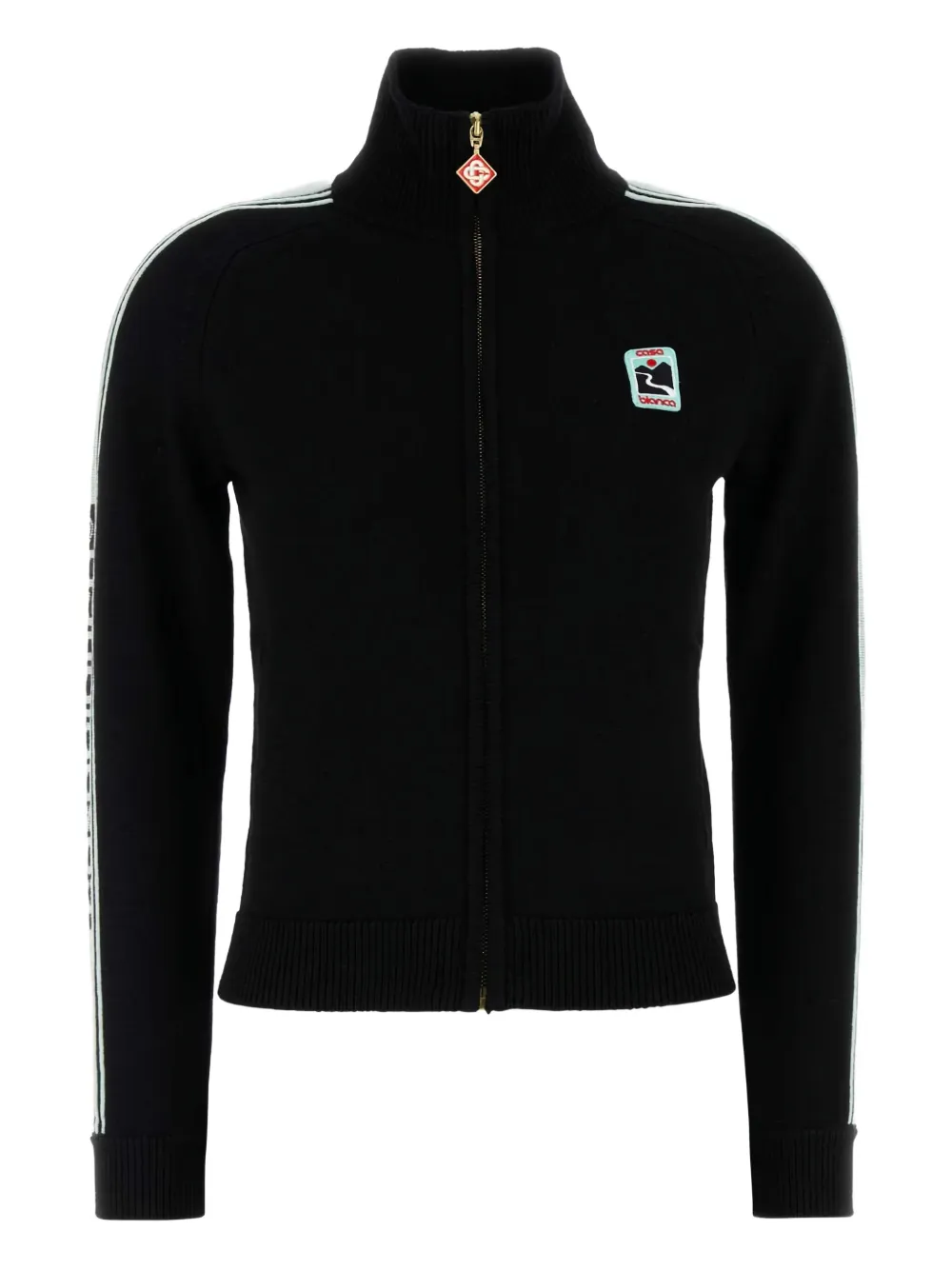Кардиган на молнии с полосками CASABLANCA, черный 
Кардиган на молнии с полосками CASABLANCA, черный
