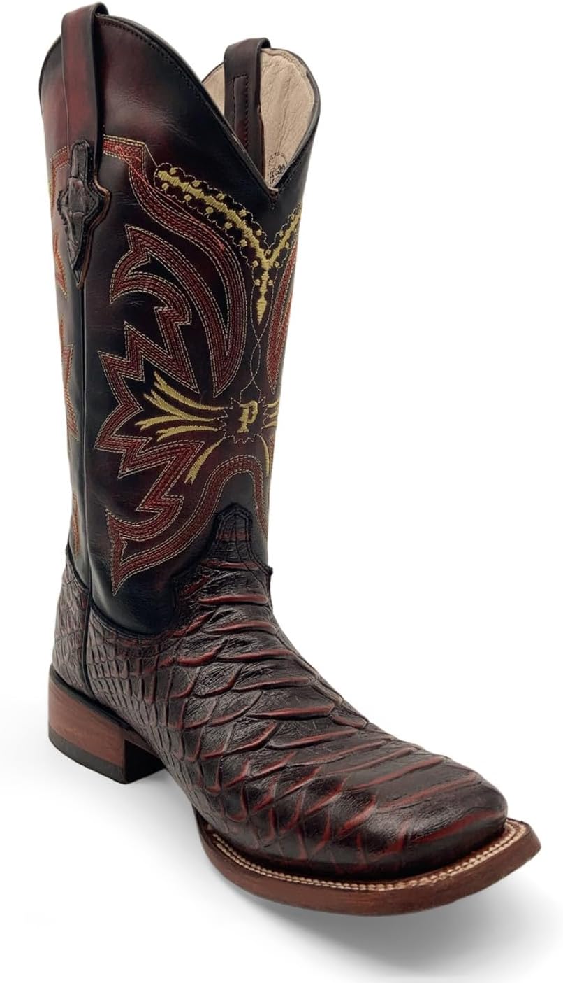 Мужские кожаные ковбойские ботинки с квадратным носком с тисненым принтом Python The Western Shops, черный
Мужские кожаные ковбойские ботинки с квадратным носком с тисненым принтом Python The Western Shops, черный