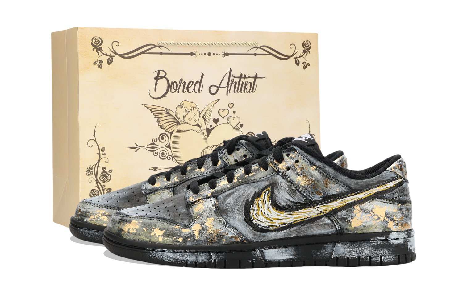 Повседневные кроссовки dunk jiang immersed moon устойчивые к истиранию низкие unisex black gold Nike, золотой
Повседневные кроссовки dunk jiang immersed moon устойчивые к истиранию низкие unisex black gold Nike, золотой