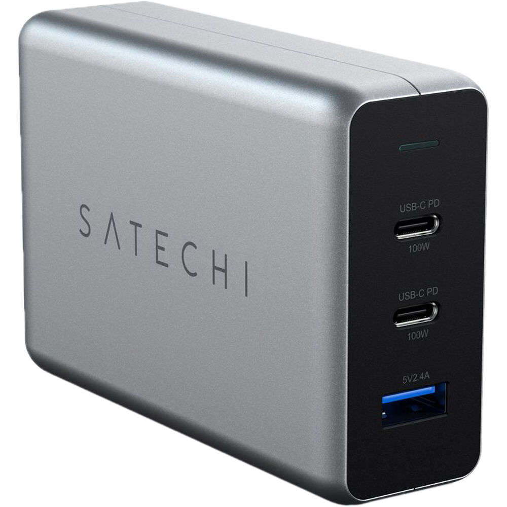 Зарядное устройство Satechi 100W 3-Port USB Type-C/USB Type-A GaN Travel ST-TC100GM
Зарядное устройство Satechi 100W 3-Port USB Type-C/USB Type-A GaN Travel ST-TC100GM