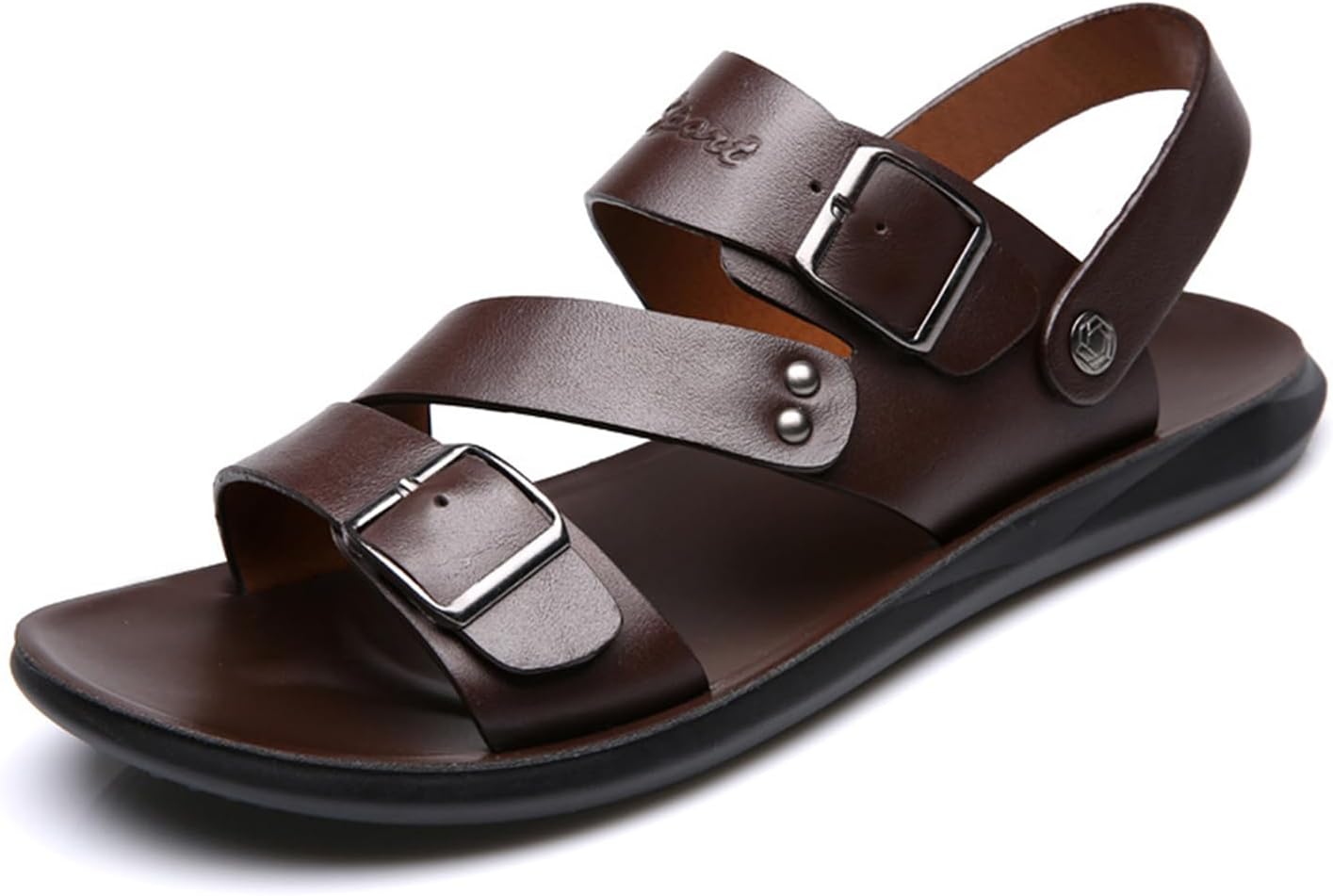 Мужские кожаные шлепанцы на плоской подошве для пляжа с регулируемыми ремешками на щиколотке, шлепанцы-рыбацкие, легкие, нескользящие, с открытым носком, повседневные сандалии Mikazonne, коричневый
Мужские кожаные шлепанцы на плоской подошве для пляжа с регулируемыми ремешками на щиколотке, шлепанцы-рыбацкие, легкие, нескользящие, с открытым носком, повседневные сандалии Mikazonne, коричневый
