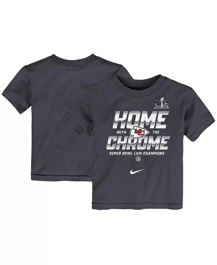 Антрацитовая футболка для мальчиков и девочек Kansas City Chiefs Super Bowl LVIII Champions Parade Nike, серебряный
Антрацитовая футболка для мальчиков и девочек Kansas City Chiefs Super Bowl LVIII Champions Parade Nike, серебряный
