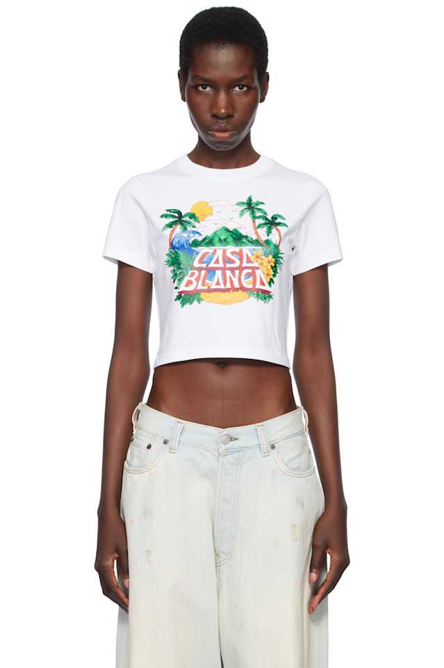 Кроп-футболка Casa с принтом в виде пляжных волн Casablanca, белый
Кроп-футболка Casa с принтом в виде пляжных волн Casablanca, белый