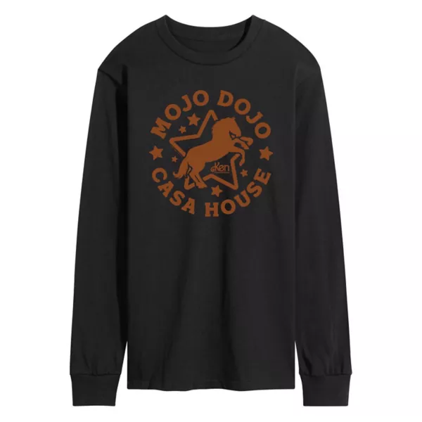 Мужская футболка с длинным рукавом и принтом фильма Mojo Dojo Casa House Barbie, черный 
Мужская футболка с длинным рукавом и принтом фильма Mojo Dojo Casa House Barbie, черный