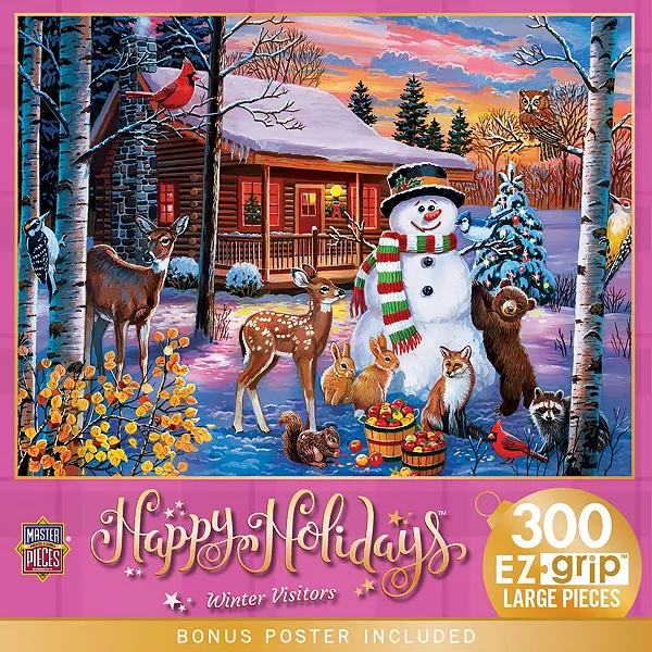 Шедевры счастливых праздников - зимние гости пазл ez grip из 300 деталей Masterpieces Puzzles, multicolor
Шедевры счастливых праздников - зимние гости пазл ez grip из 300 деталей Masterpieces Puzzles, multicolor