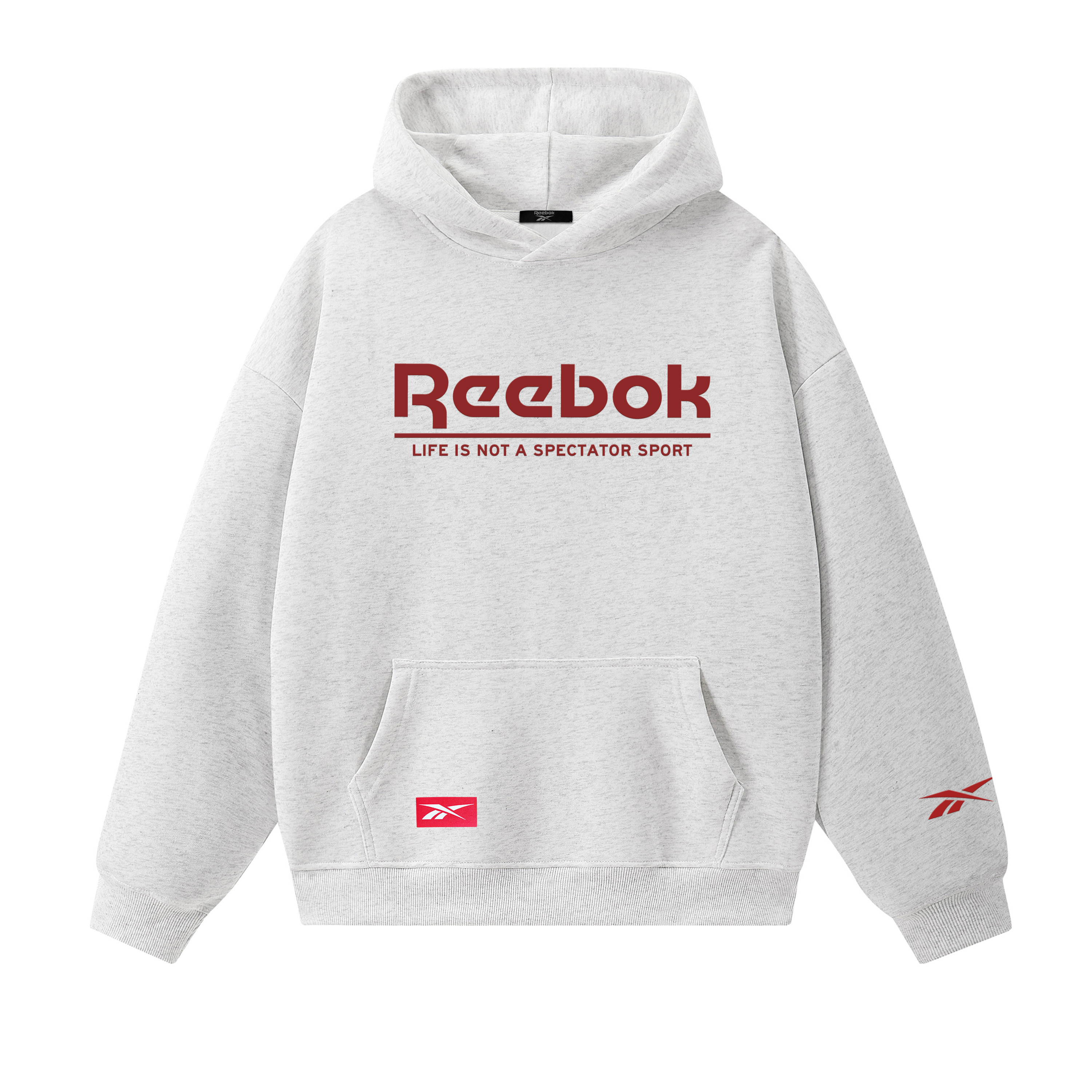 Толстовка Unisex Hooded Moderate Regular Reebok, белый heather серый-красный (heavyweight polyester-cotton)
Толстовка Unisex Hooded Moderate Regular Reebok, белый heather серый-красный (heavyweight polyester-cotton)