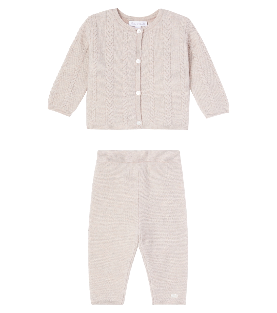 Комплект из детской шерсти и кашемира: свитер и брюки Tartine et Chocolat, Moka
Комплект из детской шерсти и кашемира: свитер и брюки Tartine et Chocolat, Moka