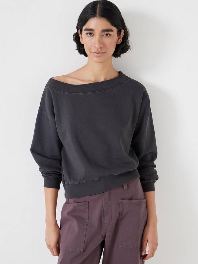 Толстовка carlota с открытыми плечами HUSH, цвет Washed Black 
Толстовка carlota с открытыми плечами HUSH, цвет Washed Black