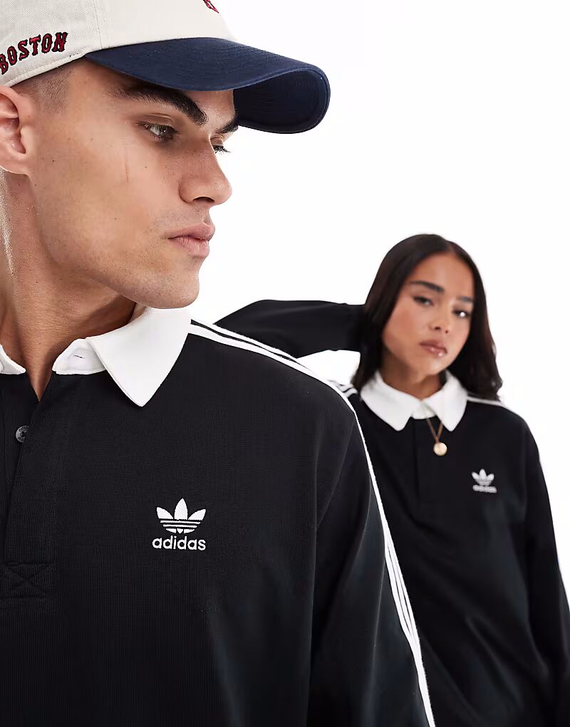 Регбийное поло черного цвета Adidas Originals
Регбийное поло черного цвета Adidas Originals