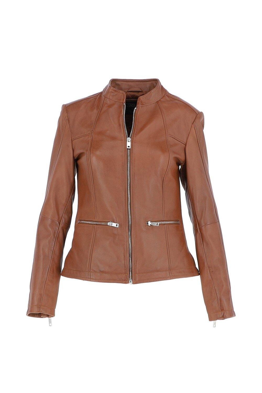 Женская кожаная байкерская куртка Chiara с воротником-стойкой и центральной молнией Ashwood Leather, коричневый
Женская кожаная байкерская куртка Chiara с воротником-стойкой и центральной молнией Ashwood Leather, коричневый