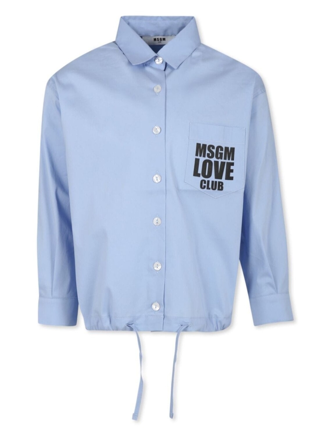 MSGM Kids рубашка с логотипом и завязками на шнурке, синий
MSGM Kids рубашка с логотипом и завязками на шнурке, синий