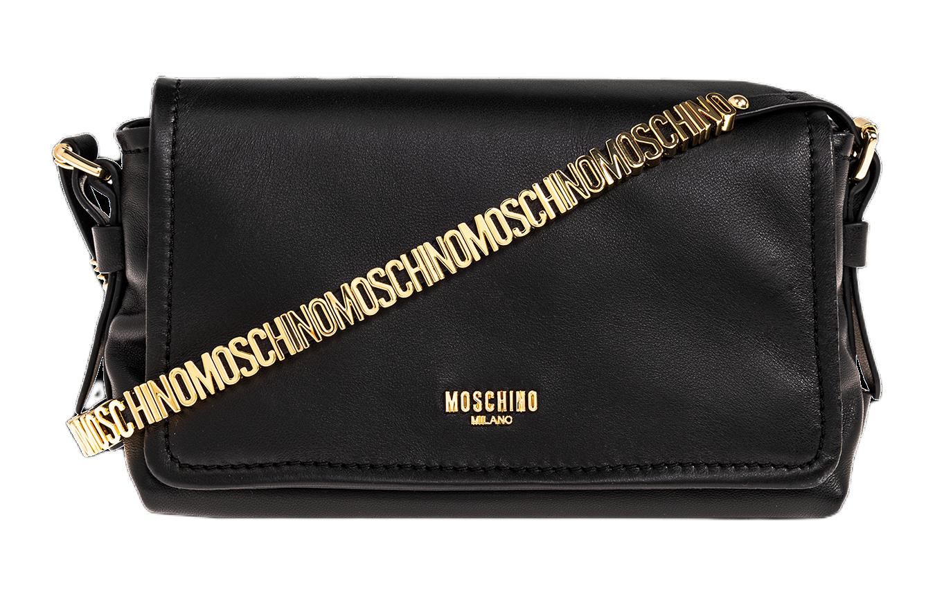 Кожаная сумка через плечо, женская черная MOSCHINO
Кожаная сумка через плечо, женская черная MOSCHINO