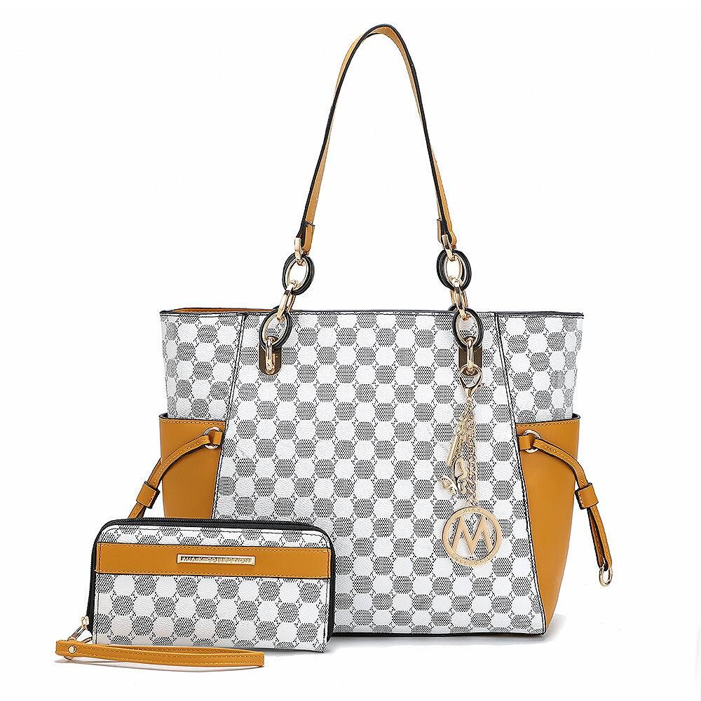 Сумка-тоут с круглым принтом MKF Collection XeniaСумочка с кошельком от Mia K — 2 шт., цвет Mustard
Сумка-тоут с круглым принтом MKF Collection XeniaСумочка с кошельком от Mia K — 2 шт., цвет Mustard