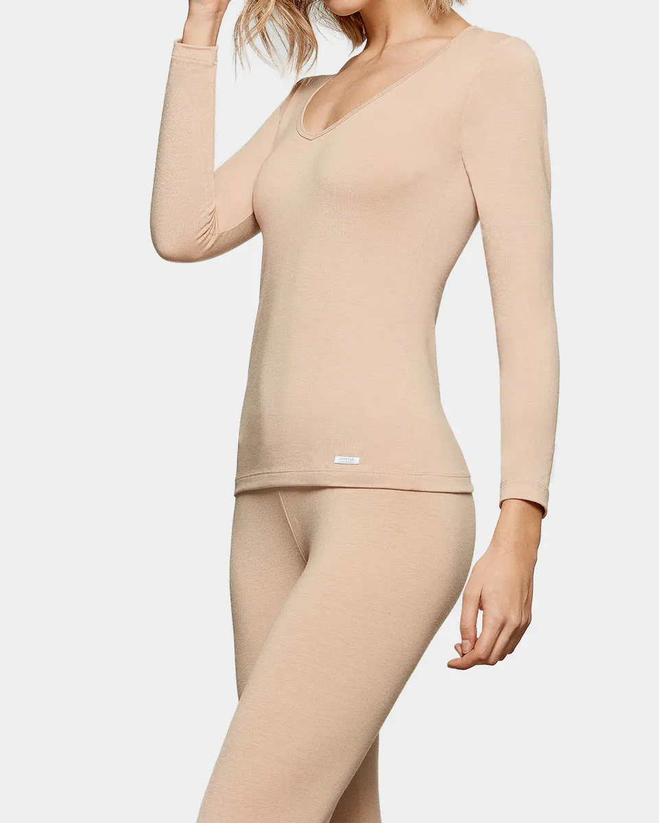 Женская терморубашка с длинными рукавами и V-образным вырезом Impetus, бежевый
Женская терморубашка с длинными рукавами и V-образным вырезом Impetus, бежевый