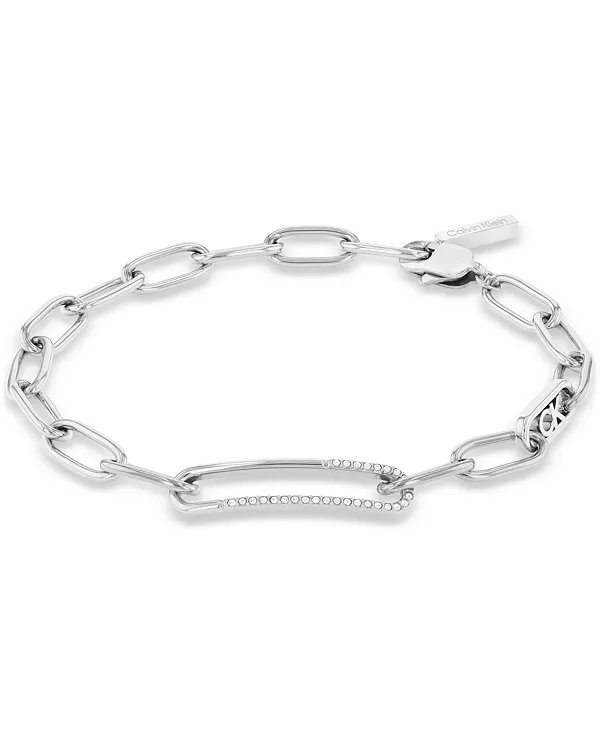 Браслет из нержавеющей стали с паве и логотипом Calvin Klein, silver
Браслет из нержавеющей стали с паве и логотипом Calvin Klein, silver