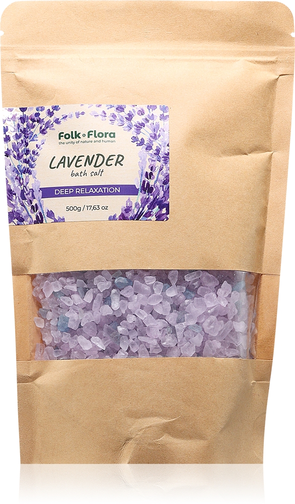 Расслабляющая соль для ванн с лавандой Folk & Flora, 500 гр
Расслабляющая соль для ванн с лавандой Folk & Flora, 500 гр