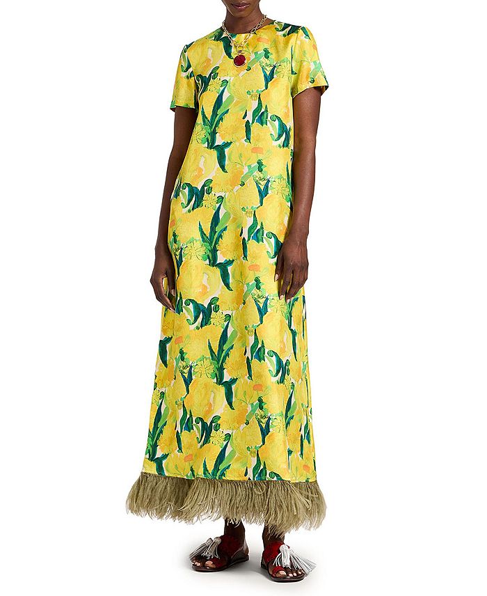 Платье Swing с перьями La DoubleJ, желтый 
Платье Swing с перьями La DoubleJ, желтый