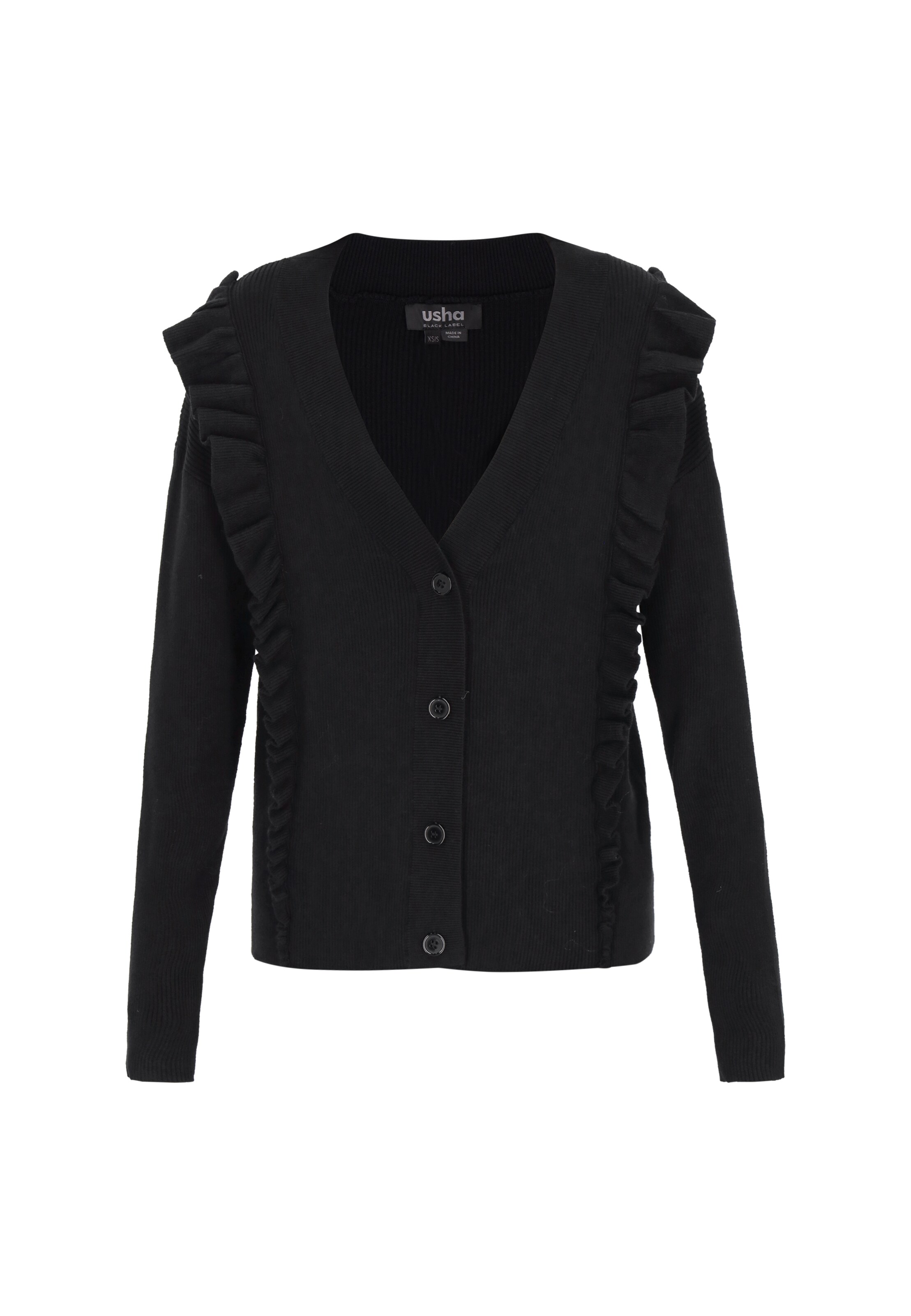 Usha BLACK LABEL Вязаный кардиган в черном цвете
Usha BLACK LABEL Вязаный кардиган в черном цвете