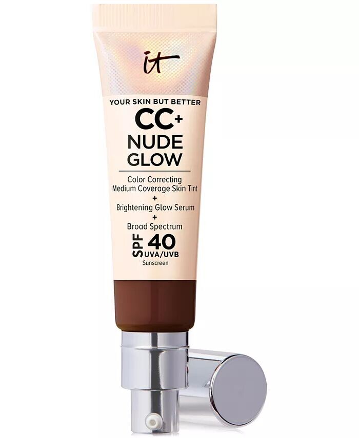 Легкая тональная основа CC+ Nude Glow + сыворотка для сияния SPF 40 It Cosmetics, цвет Deep Bronze
Легкая тональная основа CC+ Nude Glow + сыворотка для сияния SPF 40 It Cosmetics, цвет Deep Bronze