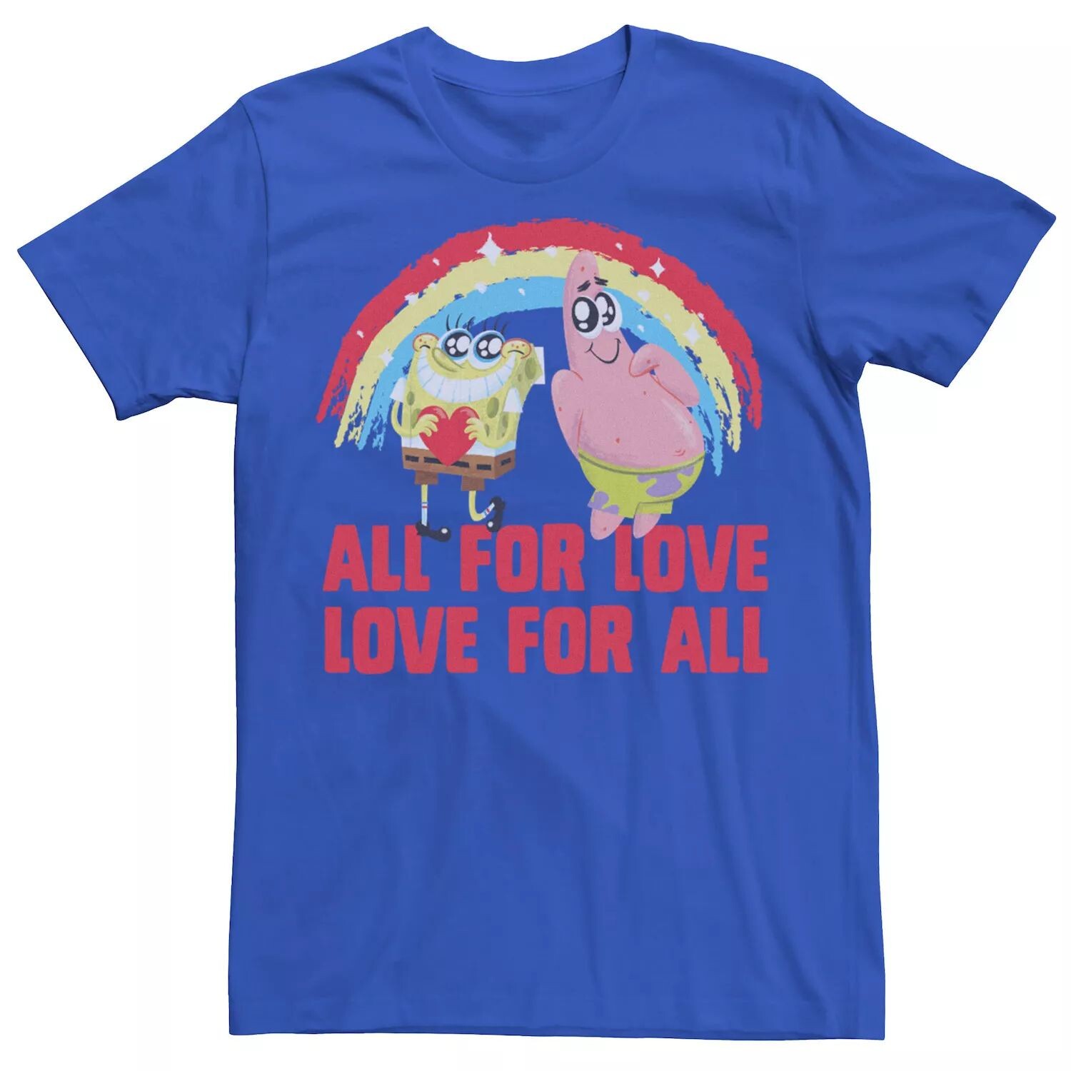 Мужская радужная футболка Nickelodeon «Губка Боб Квадратные Штаны и Патрик Все ради любви» Licensed Character
Мужская радужная футболка Nickelodeon «Губка Боб Квадратные Штаны и Патрик Все ради любви» Licensed Character