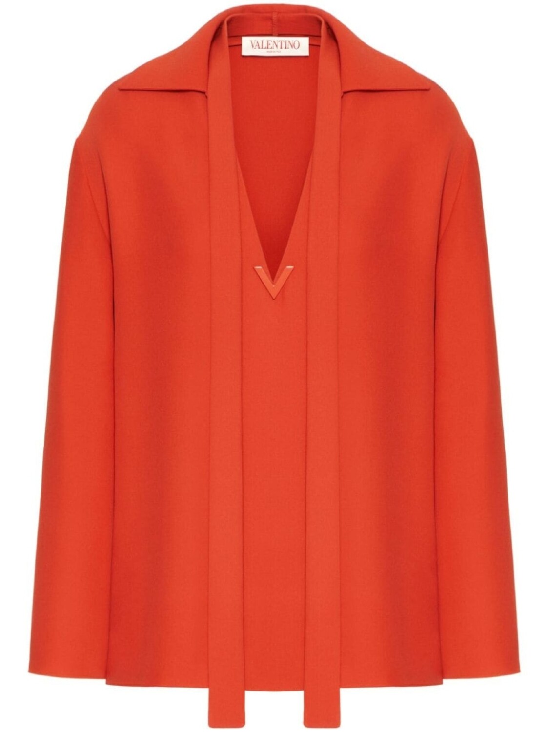 Шелковая блузка с логотипом VLogo Signature Valentino Garavani, оранжевый
Шелковая блузка с логотипом VLogo Signature Valentino Garavani, оранжевый