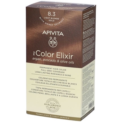 My Color Elixir 83 Светло-золотистый блонд Краска для волос Apivita
My Color Elixir 83 Светло-золотистый блонд Краска для волос Apivita