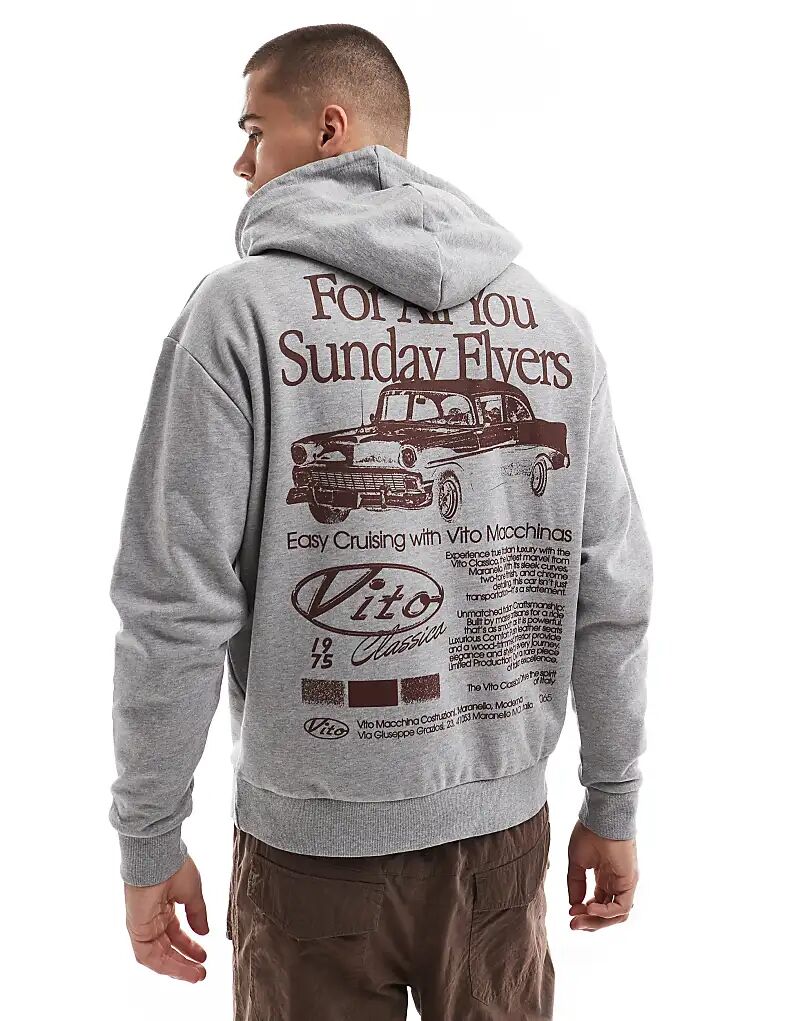 Толстовка oversize серого меланжевого цвета ASOS DESIGN
Толстовка oversize серого меланжевого цвета ASOS DESIGN