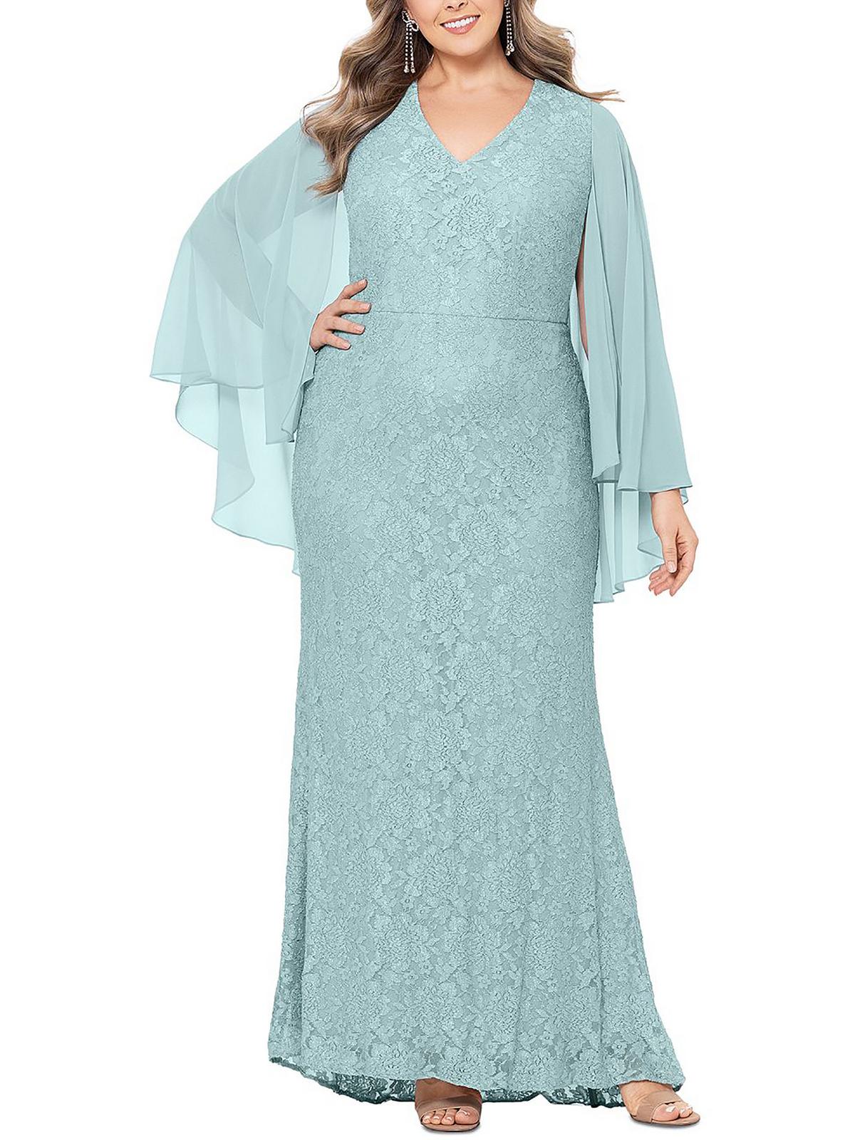 Плюс Женское Кружевное Вечернее Платье Накидка Betsy & Adam 
Плюс Женское Кружевное Вечернее Платье Накидка Betsy & Adam