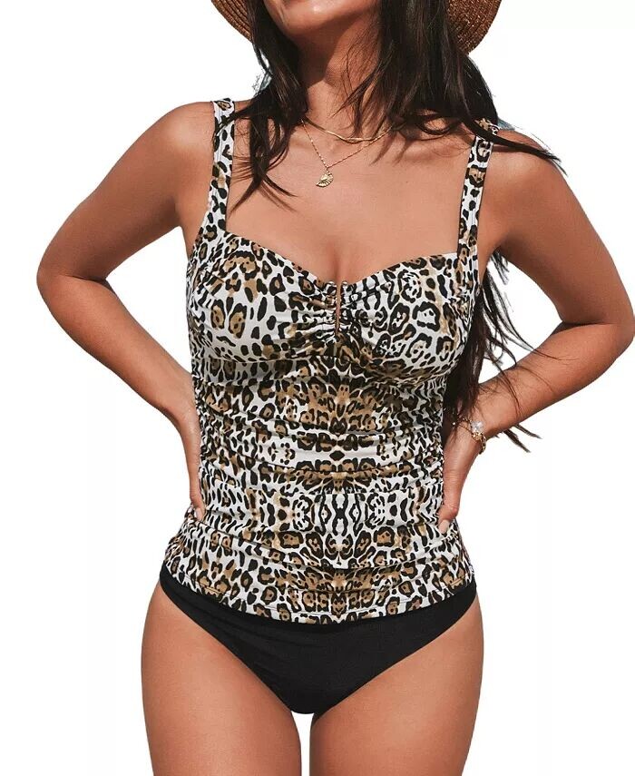 Женский купальник танкини Tropical Haven CUPSHE, черный
Женский купальник танкини Tropical Haven CUPSHE, черный