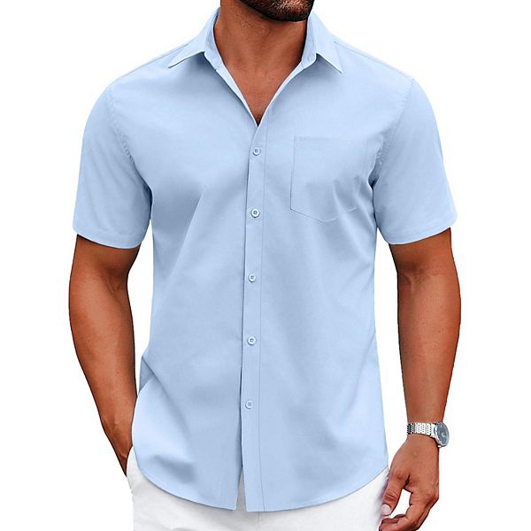 Мужская рубашка с коротким рукавом casual Coofandy, Blue
Мужская рубашка с коротким рукавом casual Coofandy, Blue