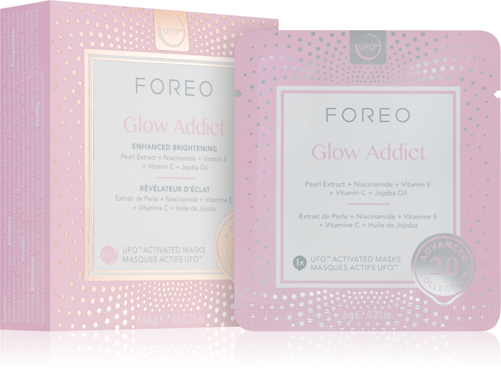 Осветляющая маска для лица UFO Glow Addict Foreo, 6 шт
Осветляющая маска для лица UFO Glow Addict Foreo, 6 шт