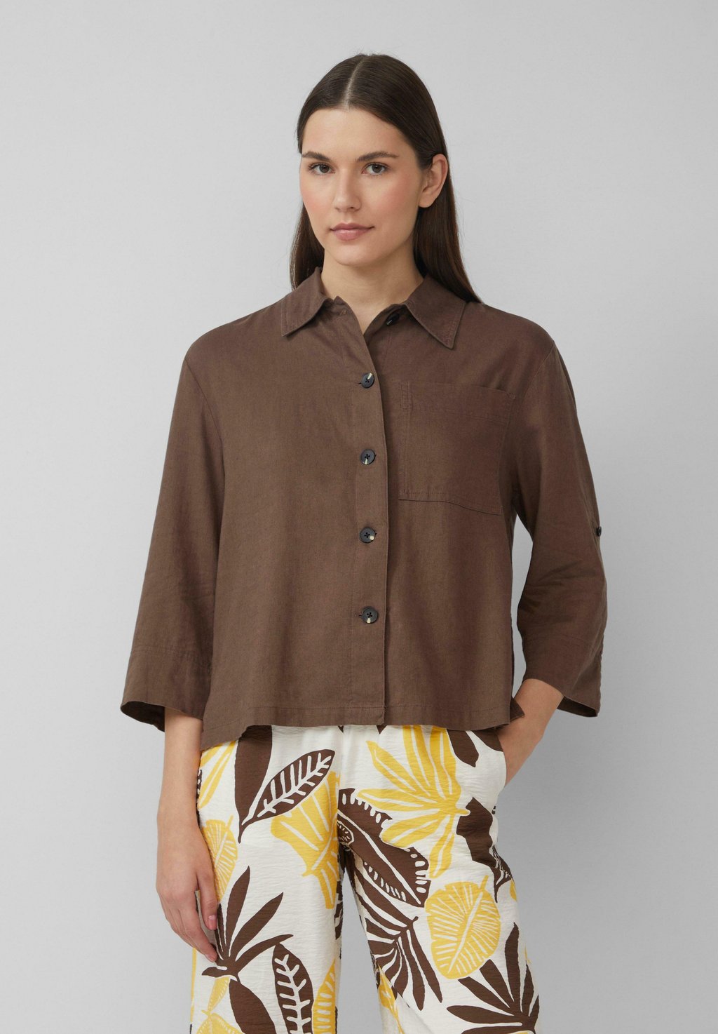 Блузка на пуговицах s.Oliver, темно-коричневый
Блузка на пуговицах s.Oliver, темно-коричневый