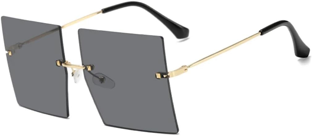 Ретро-солнцезащитные очки большого размера в квадратной металлической оправе без оправы для женщин и мужчин, класса люкс, для поездок и путешествий, с защитой от УФ-излучения UV400 TVTBBVV, Gold Gray
Ретро-солнцезащитные очки большого размера в квадратной металлической оправе без оправы для женщин и мужчин, класса люкс, для поездок и путешествий, с защитой от УФ-излучения UV400 TVTBBVV, Gold Gray