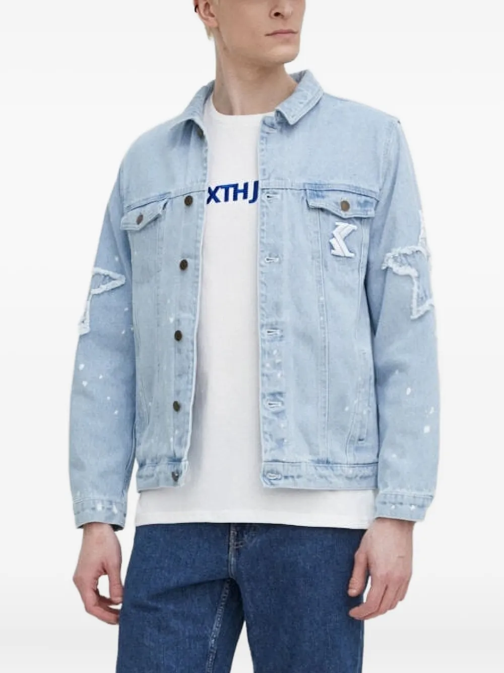 Джинсовая куртка с нашивками karl kani, синий
Джинсовая куртка с нашивками karl kani, синий