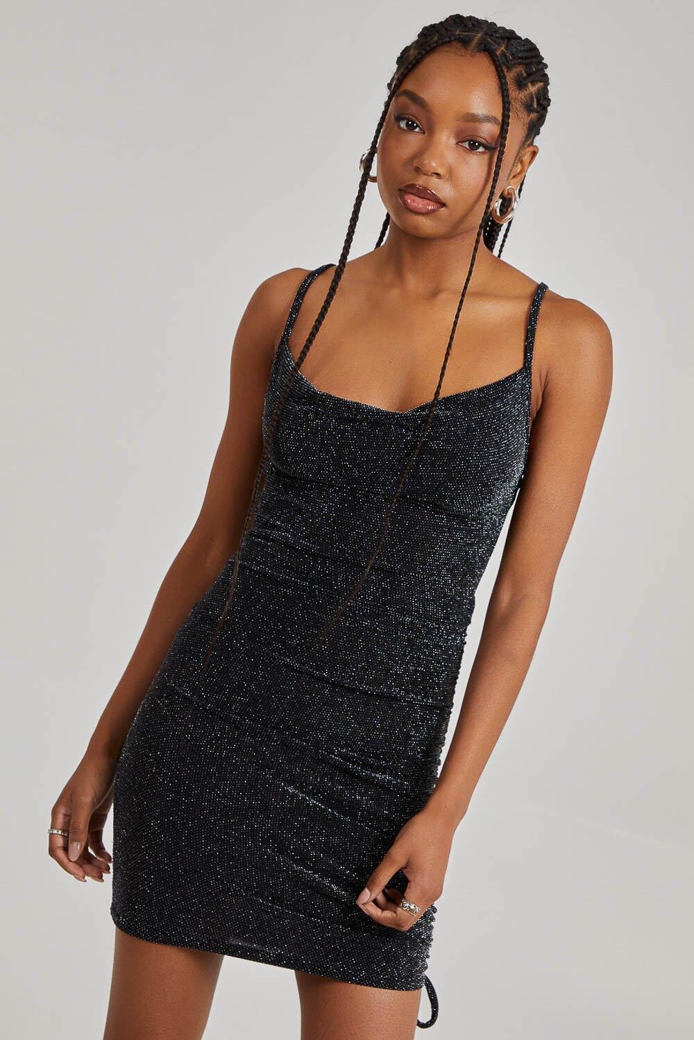 Мини-платье с блестками и воротником-хомутом Pink Vanilla, серебро
Мини-платье с блестками и воротником-хомутом Pink Vanilla, серебро