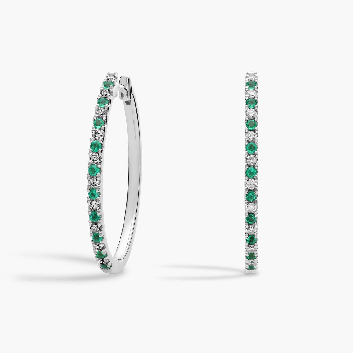 Овальные серьги-кольца с изумрудами и бриллиантами из 14-каратного белого золота (1,4 мм) Blue Nile
Овальные серьги-кольца с изумрудами и бриллиантами из 14-каратного белого золота (1,4 мм) Blue Nile