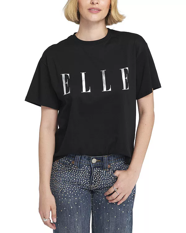 Футболка с принтом в виде фольги и логотипа Elle Collection, черный
Футболка с принтом в виде фольги и логотипа Elle Collection, черный