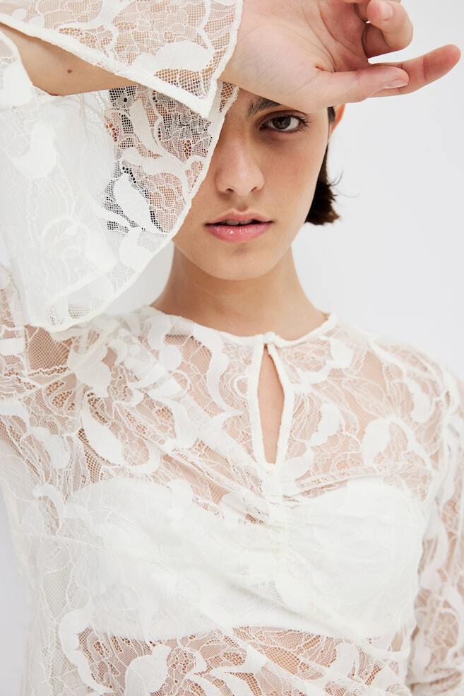 Кружевная блузка H&M, белый
Кружевная блузка H&M, белый