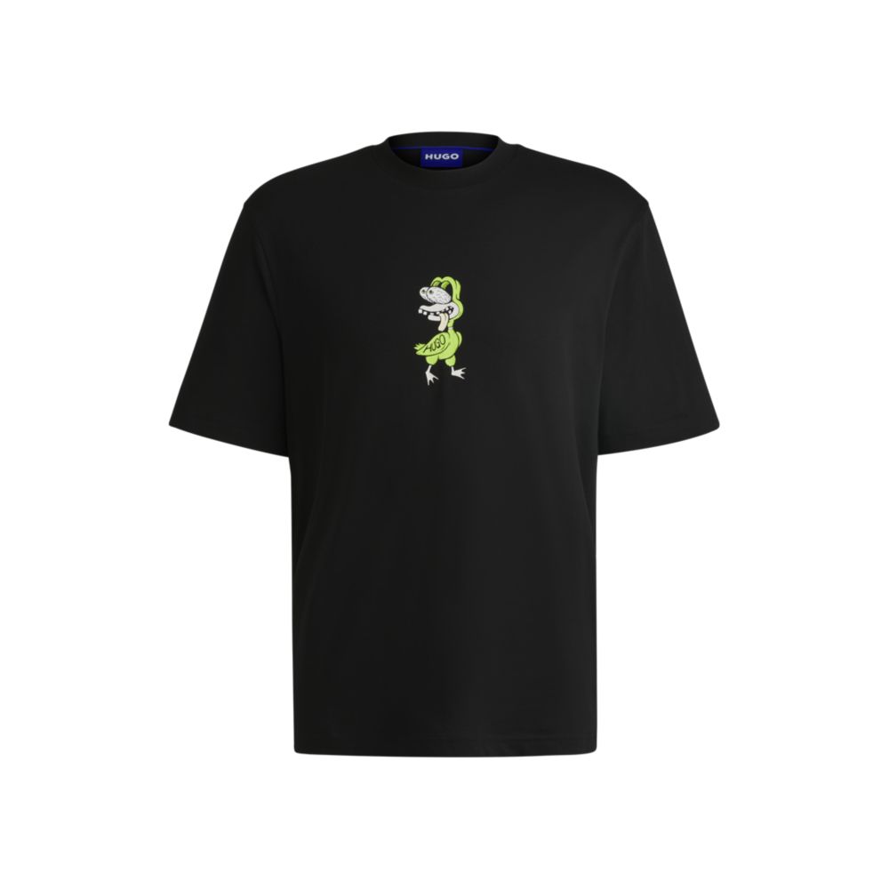 Футболка из хлопкового джерси с изображением животных HUGO, черный
Футболка из хлопкового джерси с изображением животных HUGO, черный