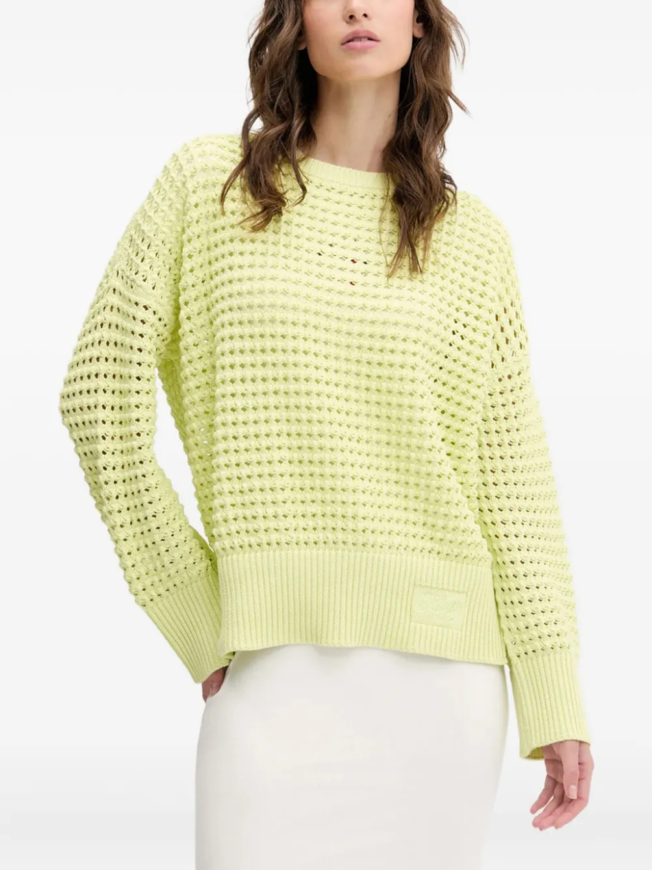 Фактурный свитер ажурной вязки HUGO, зеленый
Фактурный свитер ажурной вязки HUGO, зеленый