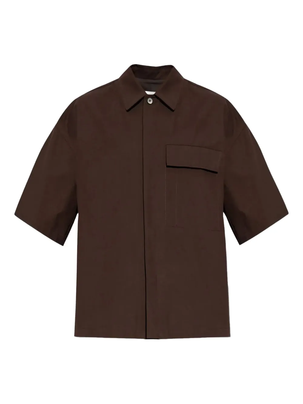 Рубашка с короткими рукавами и нагрудным карманом JIL SANDER+, коричневый 
Рубашка с короткими рукавами и нагрудным карманом JIL SANDER+, коричневый