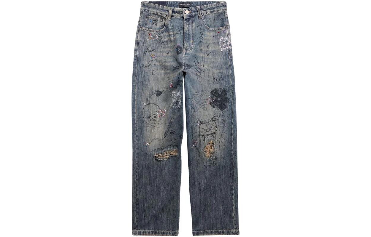 Джинсы мужские синие Balenciaga, синий
Джинсы мужские синие Balenciaga, синий