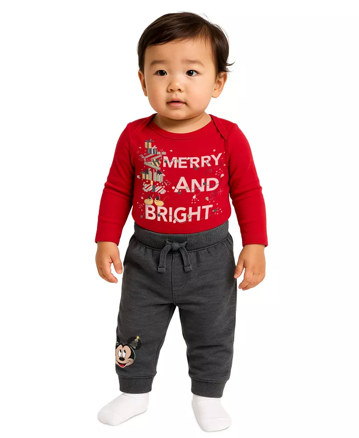 Комплект для мальчиков из 2 предметов: боди и штанишки Mickey Mouse Merry and Bright Disney
Комплект для мальчиков из 2 предметов: боди и штанишки Mickey Mouse Merry and Bright Disney