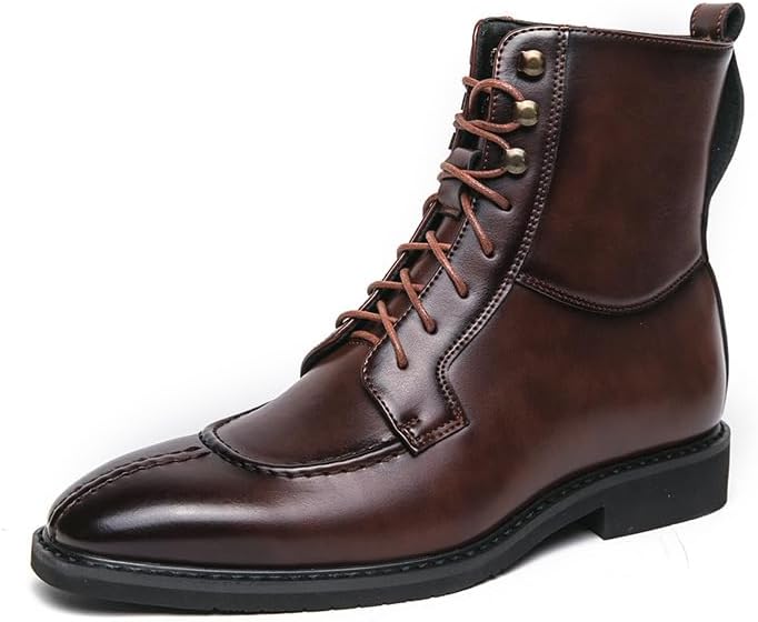 Мужские кожаные ботинки Oxford с отделкой на носке, формальные, винтажные, с круглым носком, низким устойчивым каблуком, противоскользящие, мотоциклетные, ботинки-чукка до щиколотки для прогулок и работы Bangteuo, коричневый
Мужские кожаные ботинки Oxford с отделкой на носке, формальные, винтажные, с круглым носком, низким устойчивым каблуком, противоскользящие, мотоциклетные, ботинки-чукка до щиколотки для прогулок и работы Bangteuo, коричневый