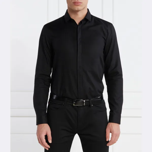 Рубашка узкого кроя из кетрана Hugo, черный
Рубашка узкого кроя из кетрана Hugo, черный