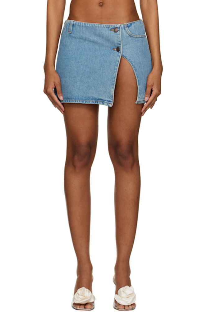 Синяя ультра-джинсовая мини-юбка Magda Butrym
Синяя ультра-джинсовая мини-юбка Magda Butrym